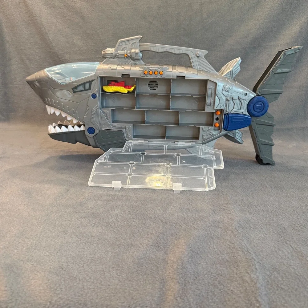 Adventure Force Shark Strike Submarine Toy Carrier with Lights and Sounds Gray